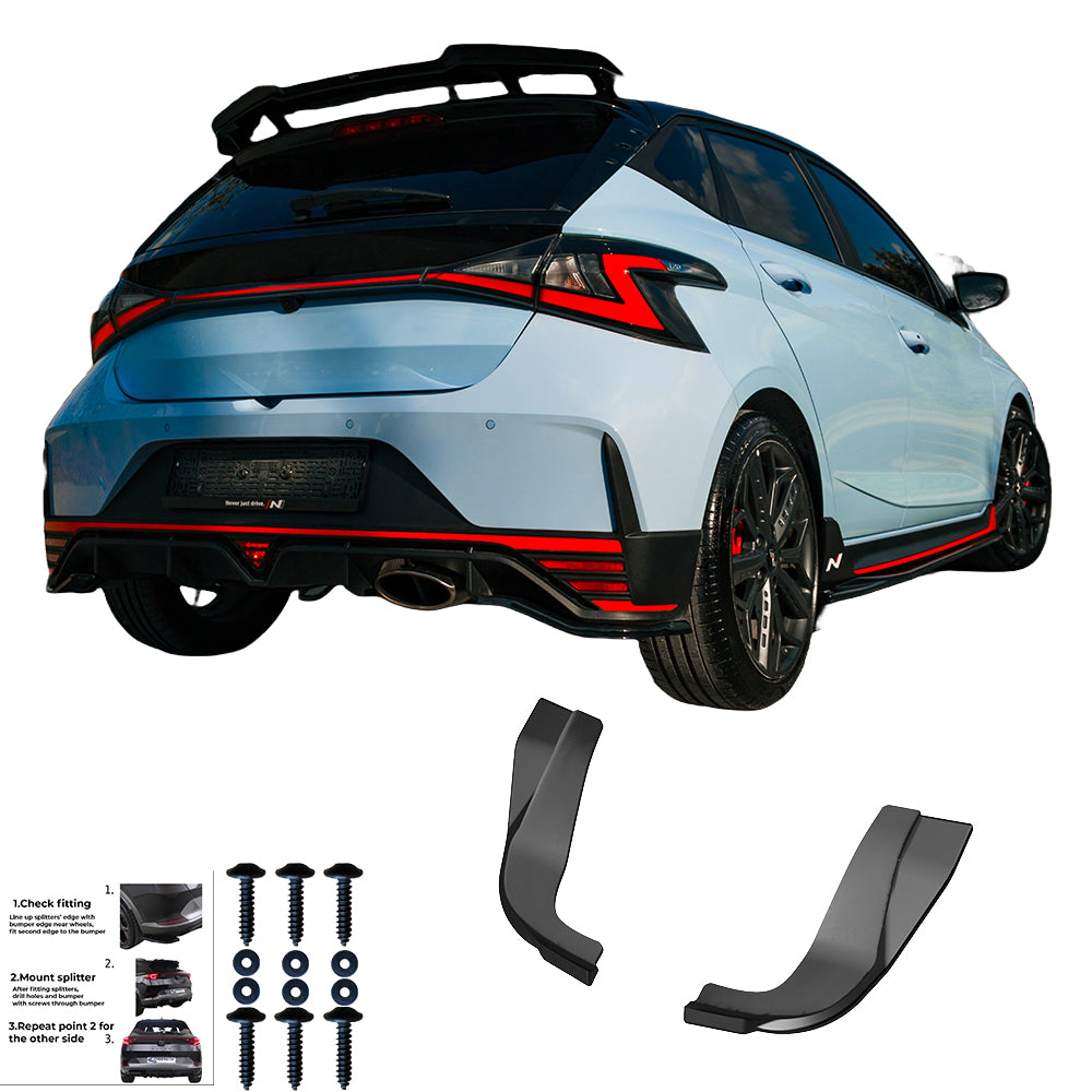 Rear Side Splitters Uyumlu HYUNDAI I20 N MK3 2020+