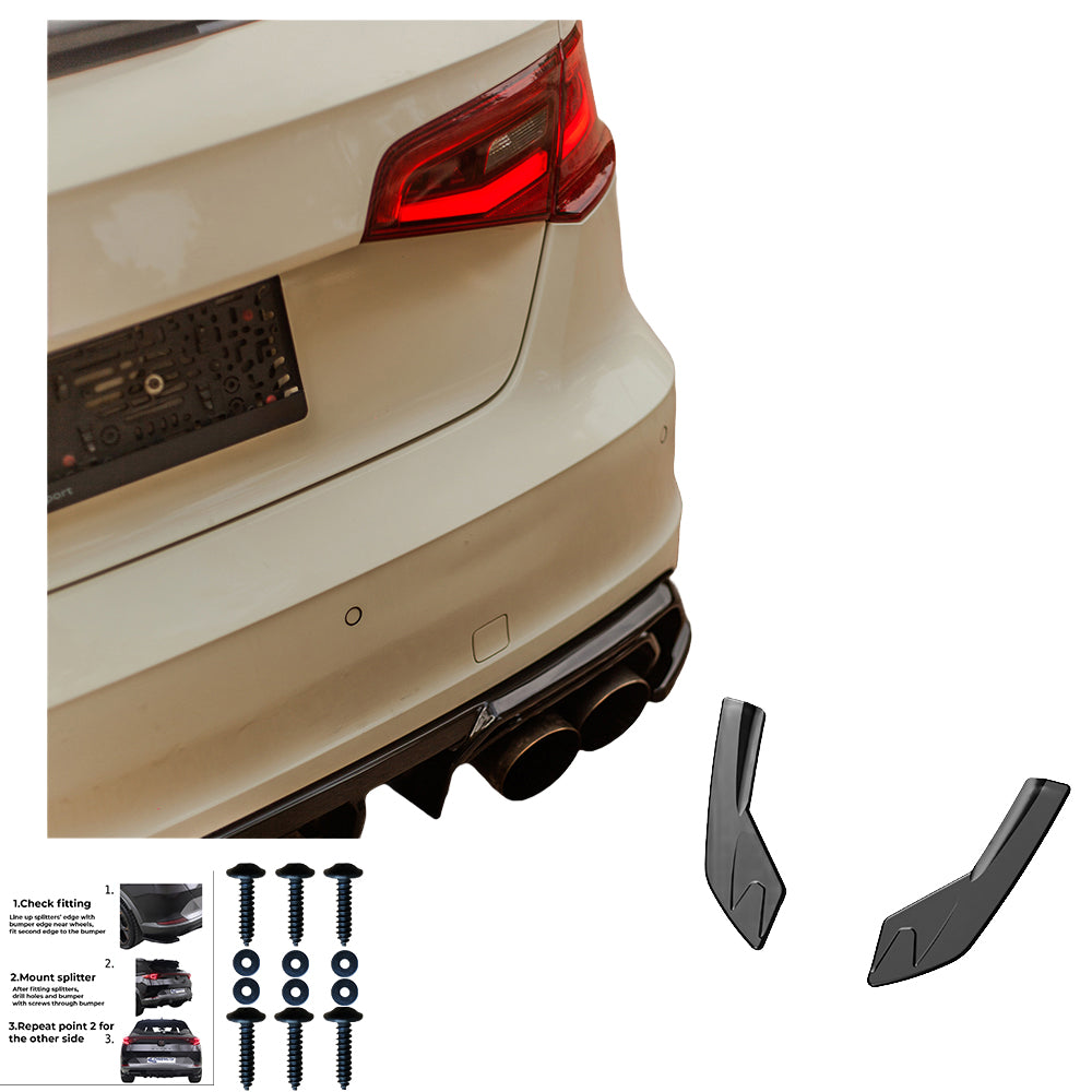 Rear Side Splitters Uyumlu AUDI S3 8V Sportback 2013-2016