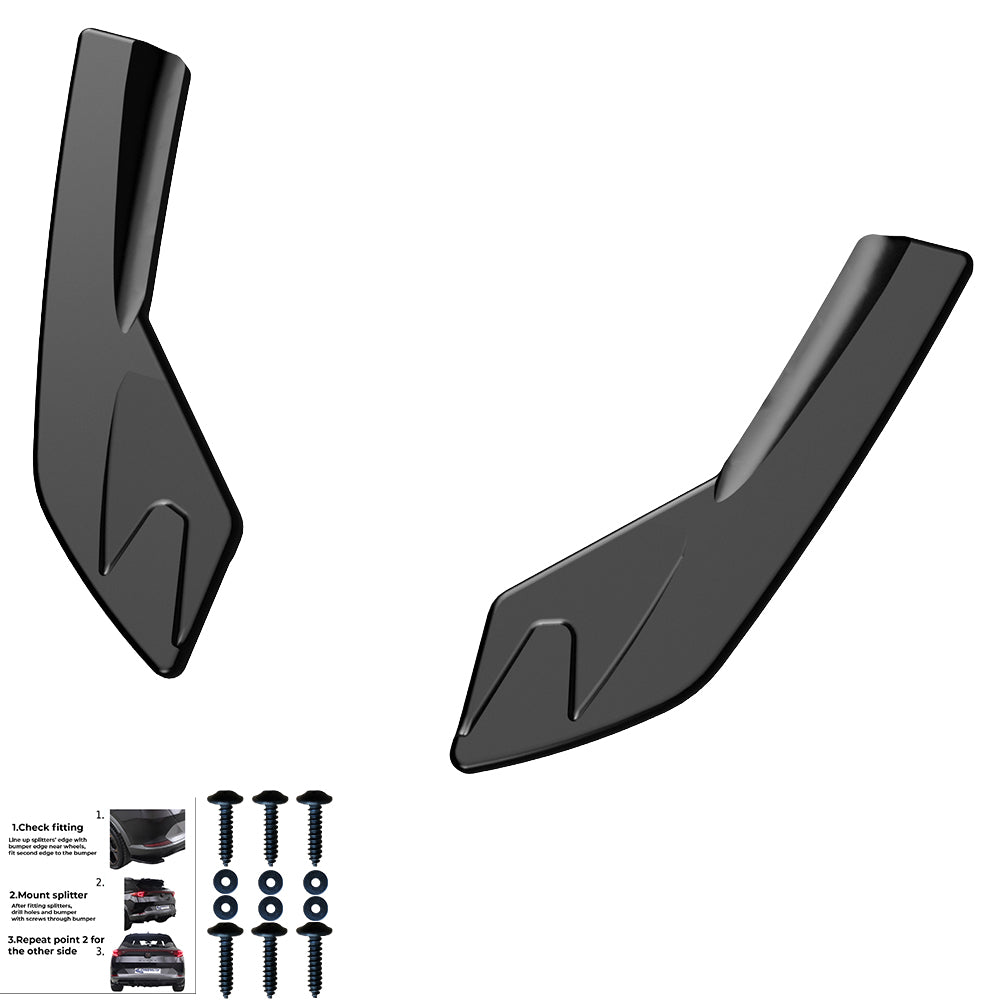 Rear Side Splitters Uyumlu AUDI S3 8V Sportback 2013-2016