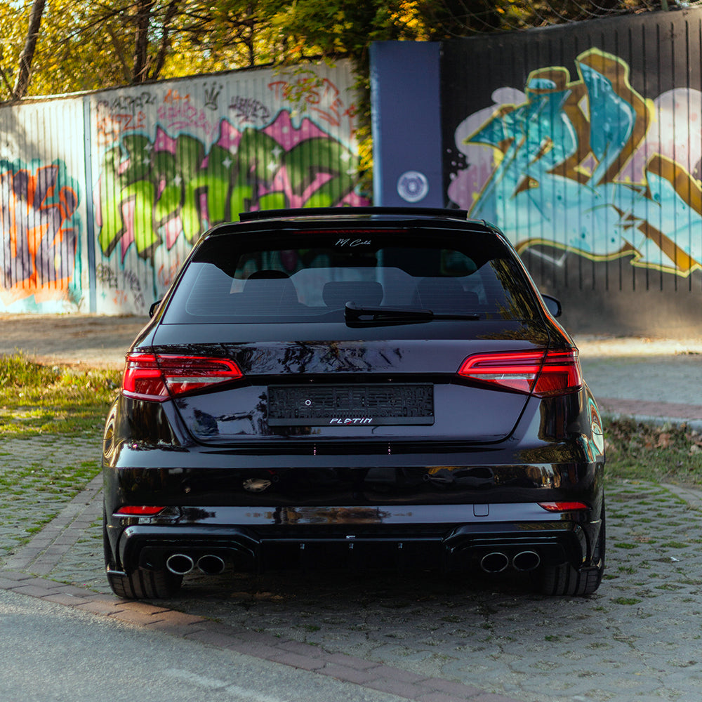 Rear Side Splitters Uyumlu AUDI S3 Sportback 8V Makyajlı Kasa 2016-2020