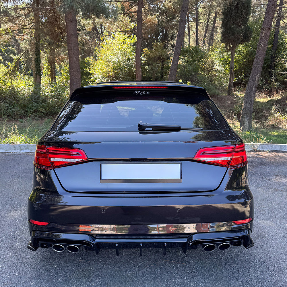 Rear Side Splitters Uyumlu AUDI S3 Sportback 8V Makyajlı Kasa 2016-2020