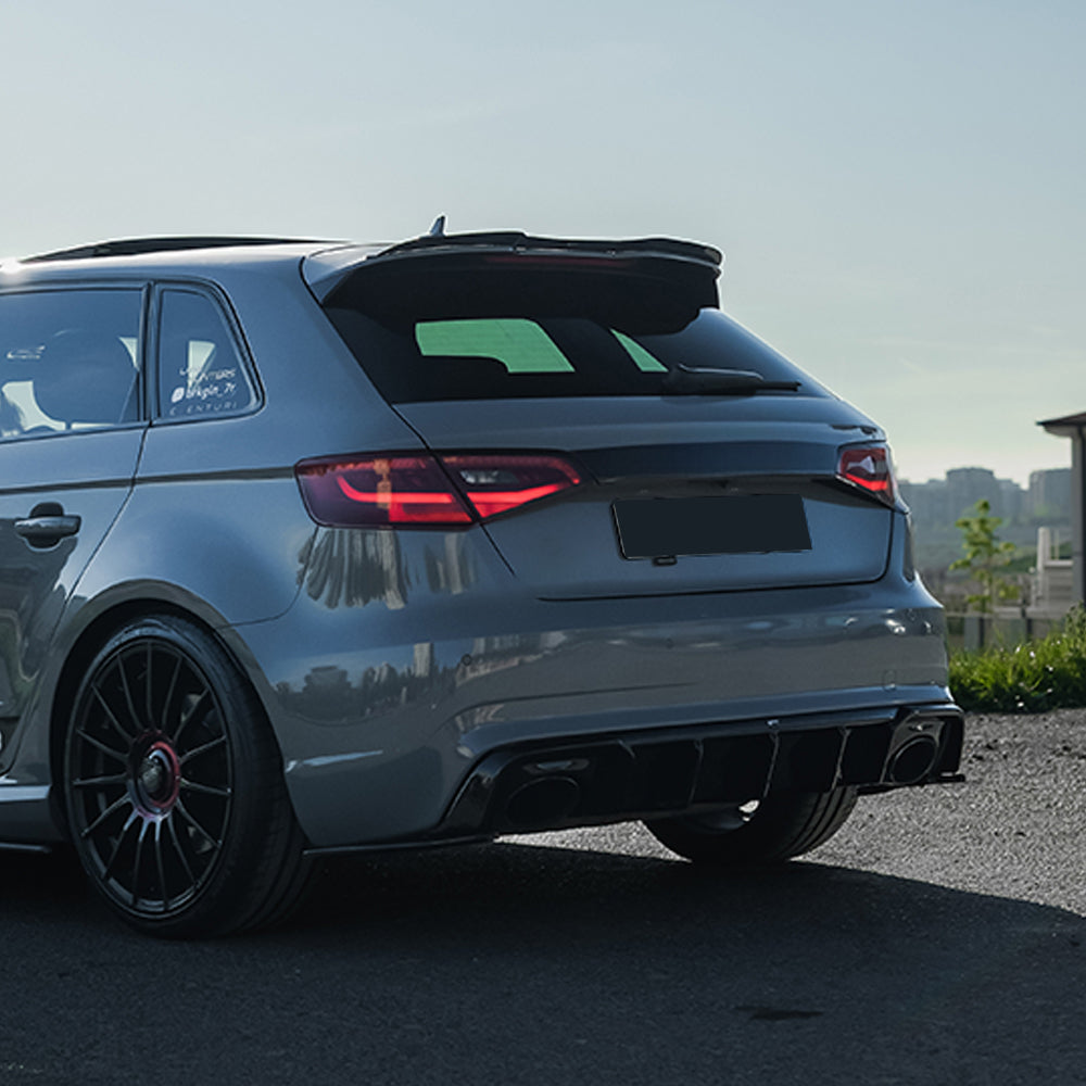 Rear Side Splitters Uyumlu AUDI RS3 8V Sportback 2015-2016 v2