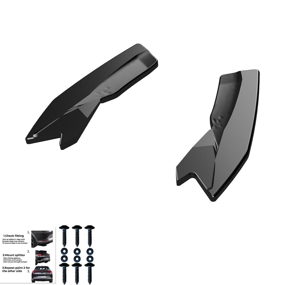 Rear Side Splitters Uyumlu AUDI RS3 8V Sportback 2015-2016 v2