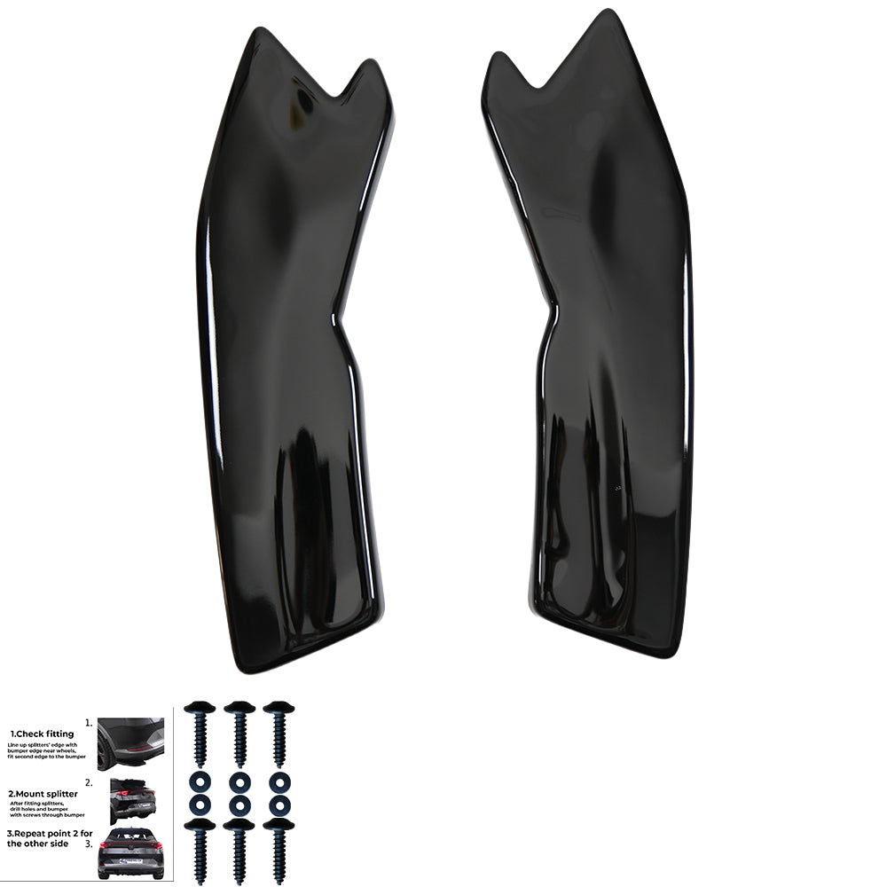 Rear Side Splitters Uyumlu AUDI RS3 8V Sportback 2015-2016 v2
