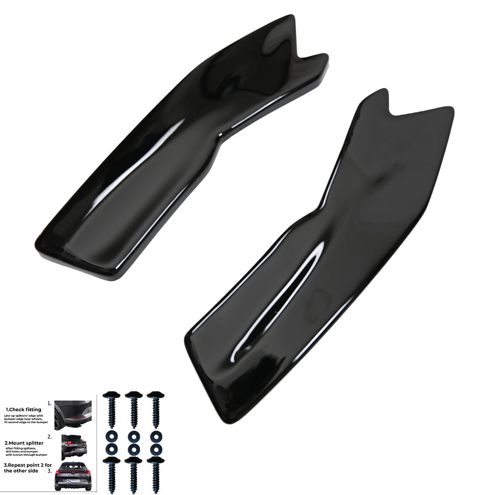 Rear Side Splitters Uyumlu AUDI RS3 8V Sportback 2015-2016 v2