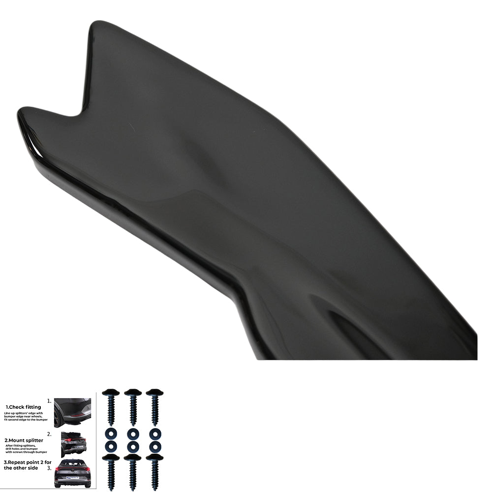 Rear Side Splitters Uyumlu AUDI RS3 8V Sportback 2015-2016 v2