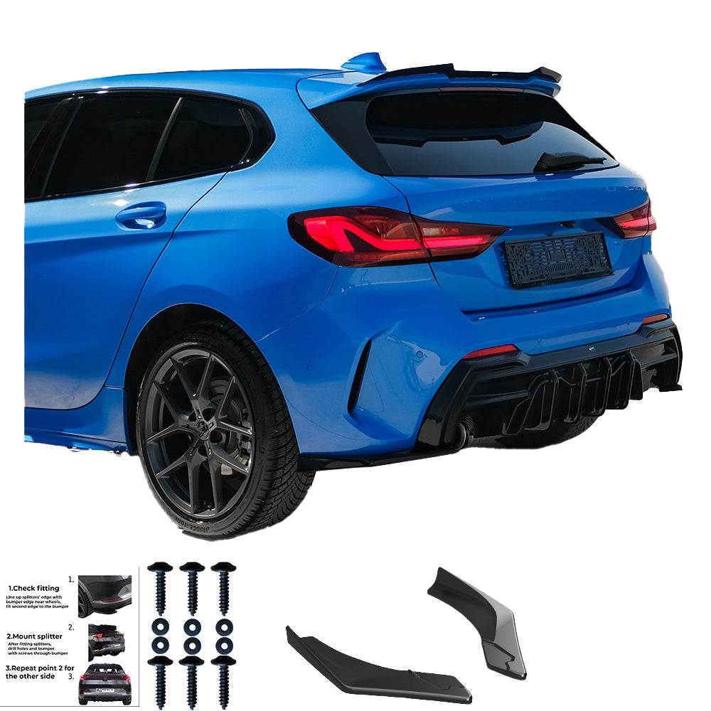 Rear Side Splitters Uyumlu BMW 1 Series F40 M-Pack / M135i 2019-2024