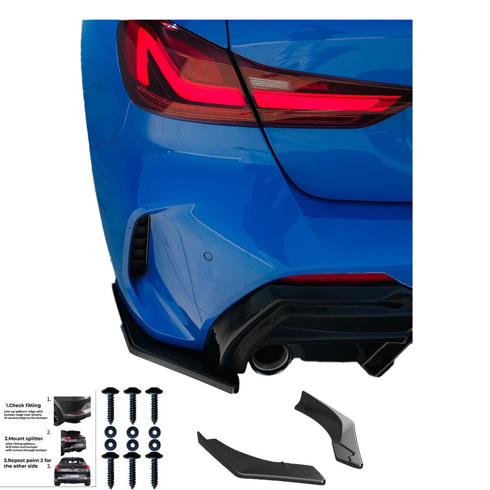 Rear Side Splitters Uyumlu BMW 1 Series F40 M-Pack / M135i 2019-2024