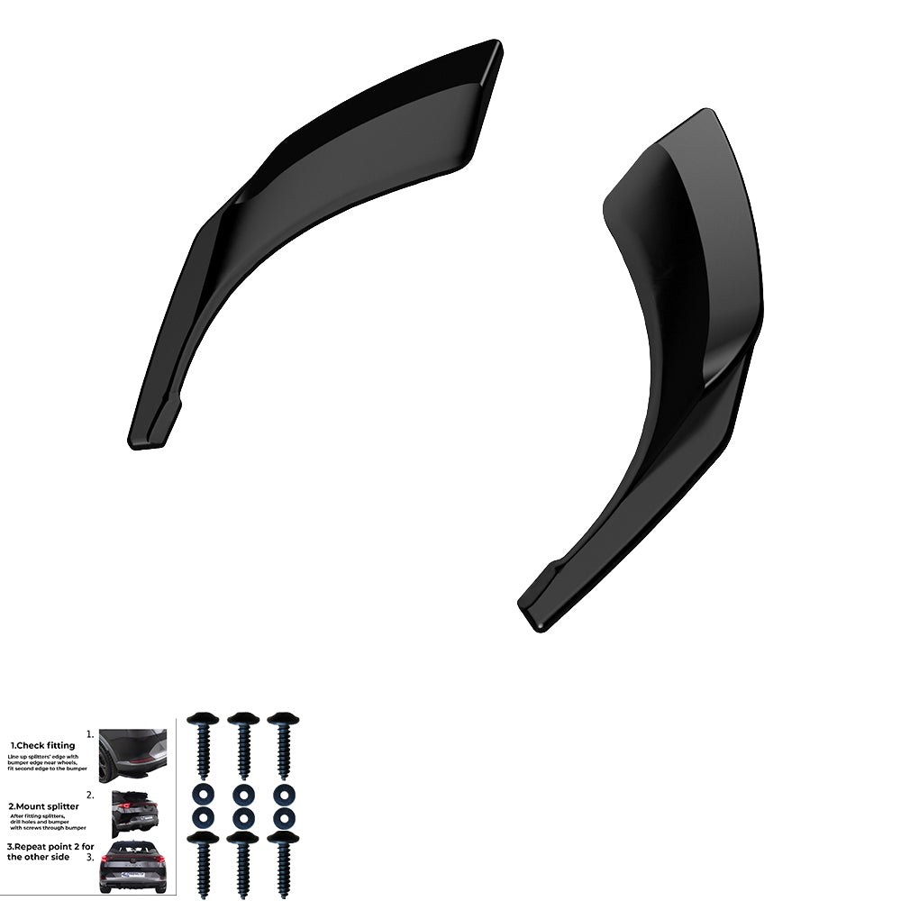 Rear Side Splitters Uyumlu VW VOLKSWAGEN Tiguan R-Line MK2 Makyajlı Kasa 2020-2024