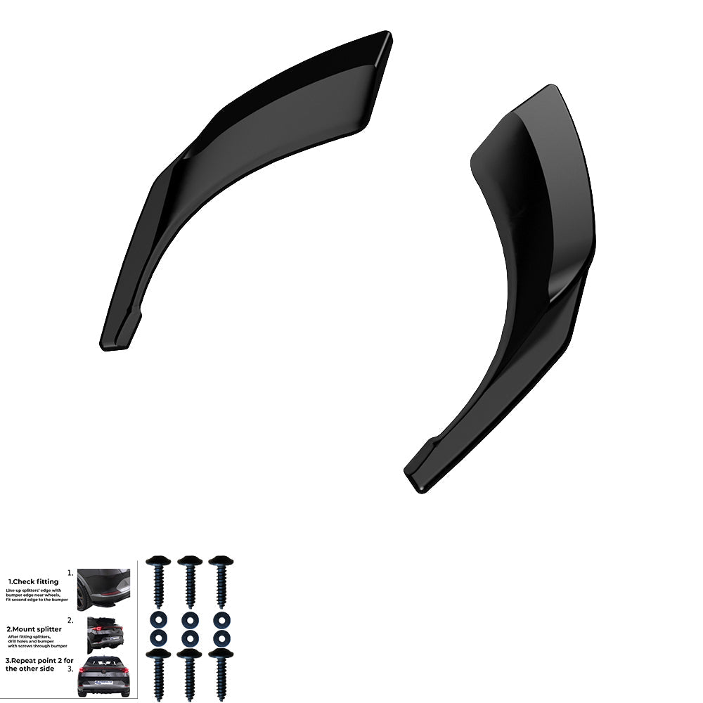Rear Side Splitters Uyumlu VW VOLKSWAGEN Tiguan R-Line MK2 Makyajlı Kasa 2020-2024