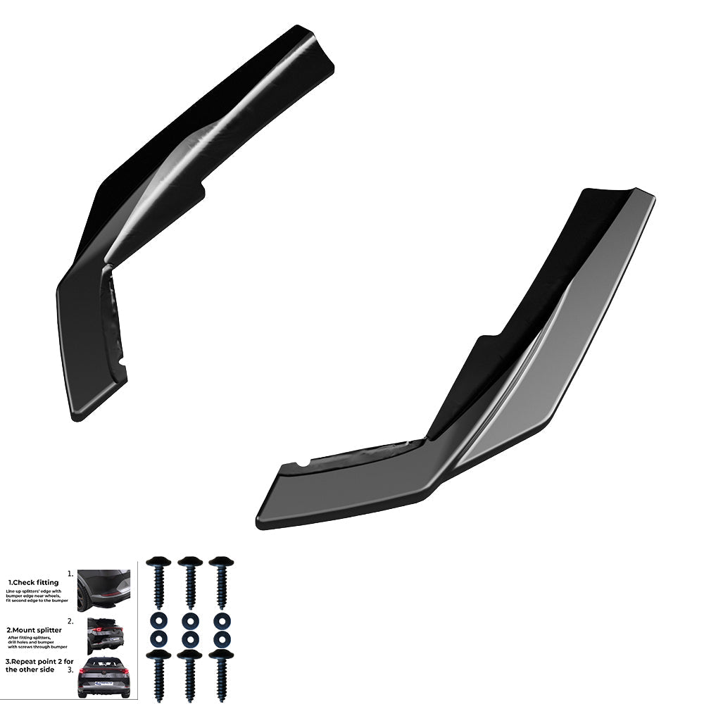 Rear Side Splitters Uyumlu BMW 3 Series M-Pack G20 / G21 Makyajlı Kasa 2022+