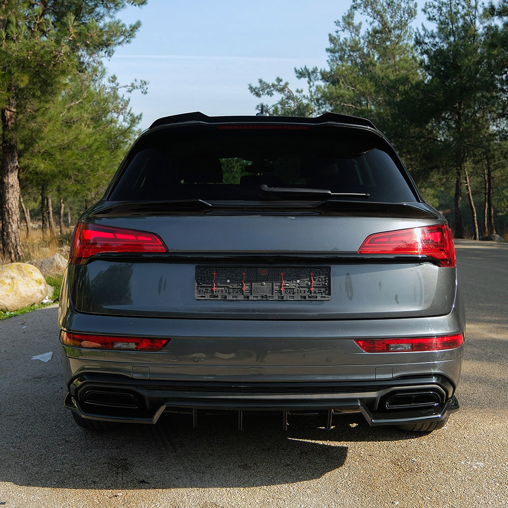 Rear Center Splitter Uyumlu AUDI Q5 S-Line SUV MK2 Makyajlı Kasa 2020-2024