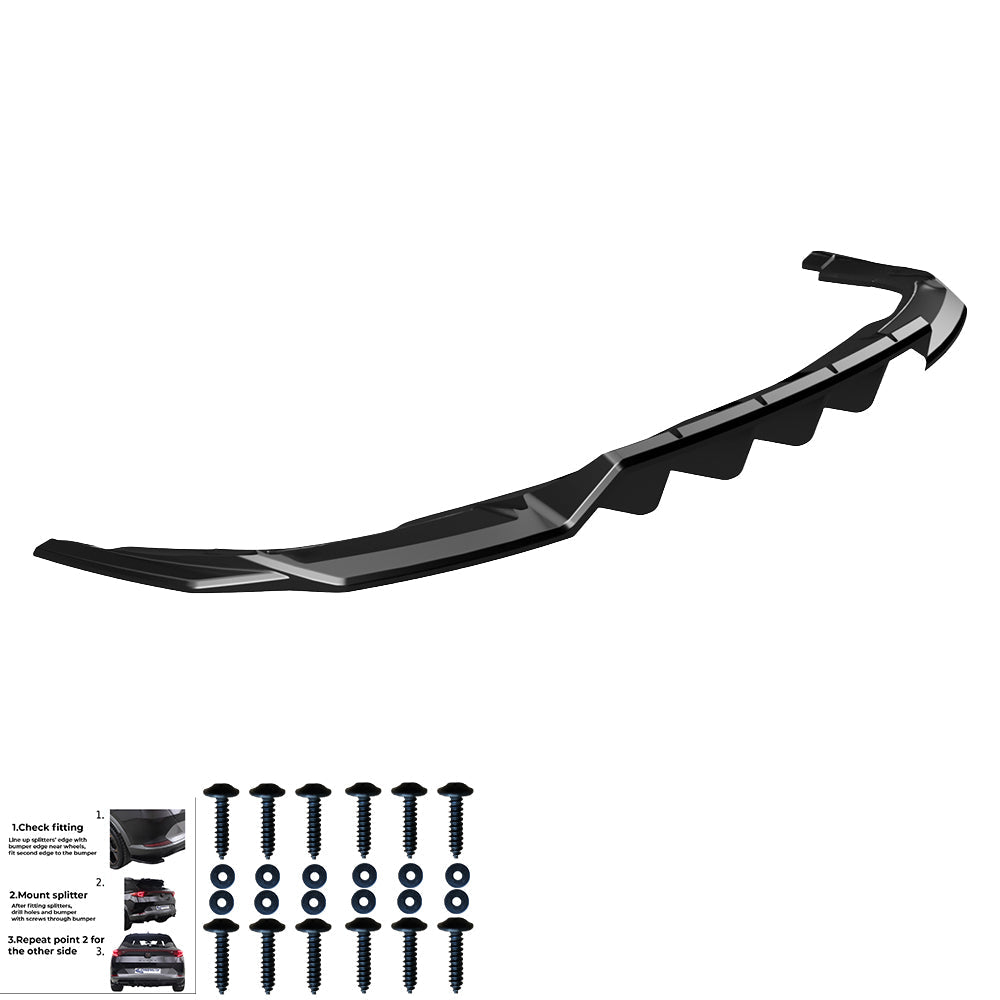 Rear Center Splitter Uyumlu AUDI Q5 S-Line SUV MK2 Makyajlı Kasa 2020-2024