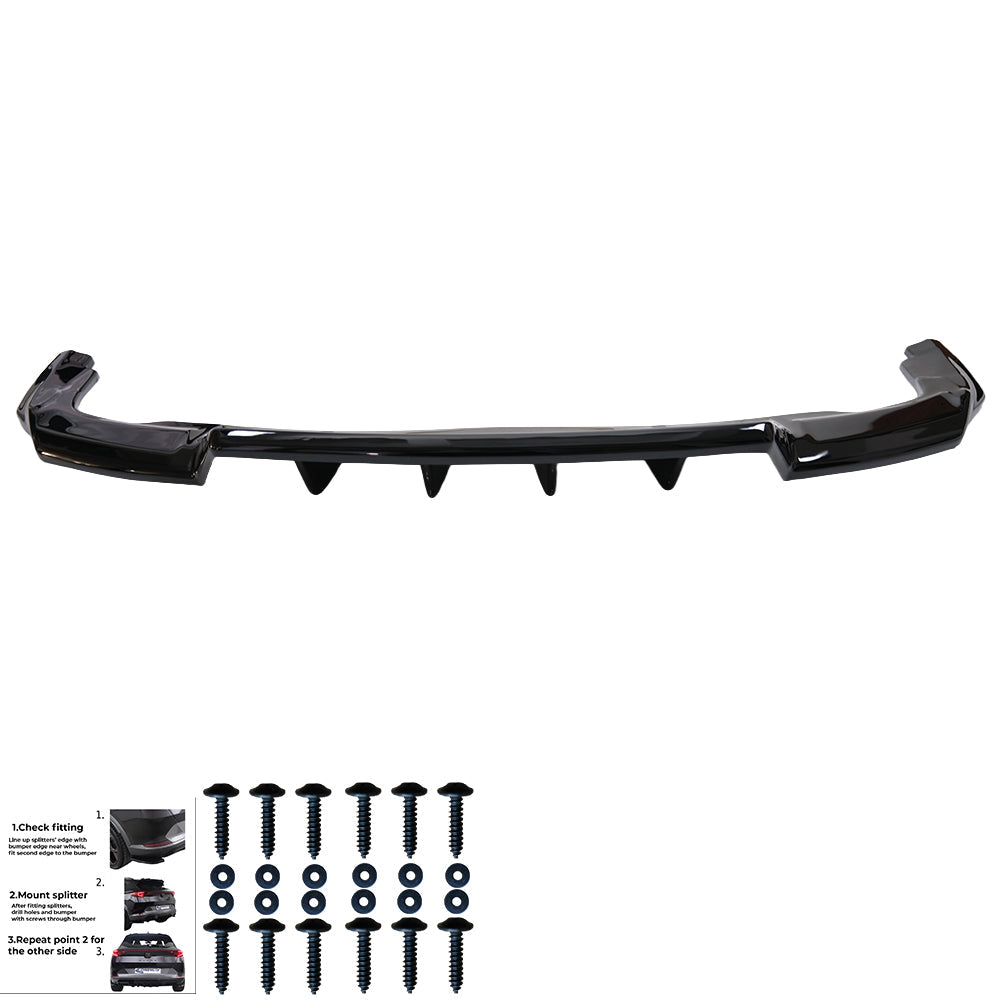 Rear Center Splitter Uyumlu AUDI Q5 S-Line SUV MK2 Makyajlı Kasa 2020-2024