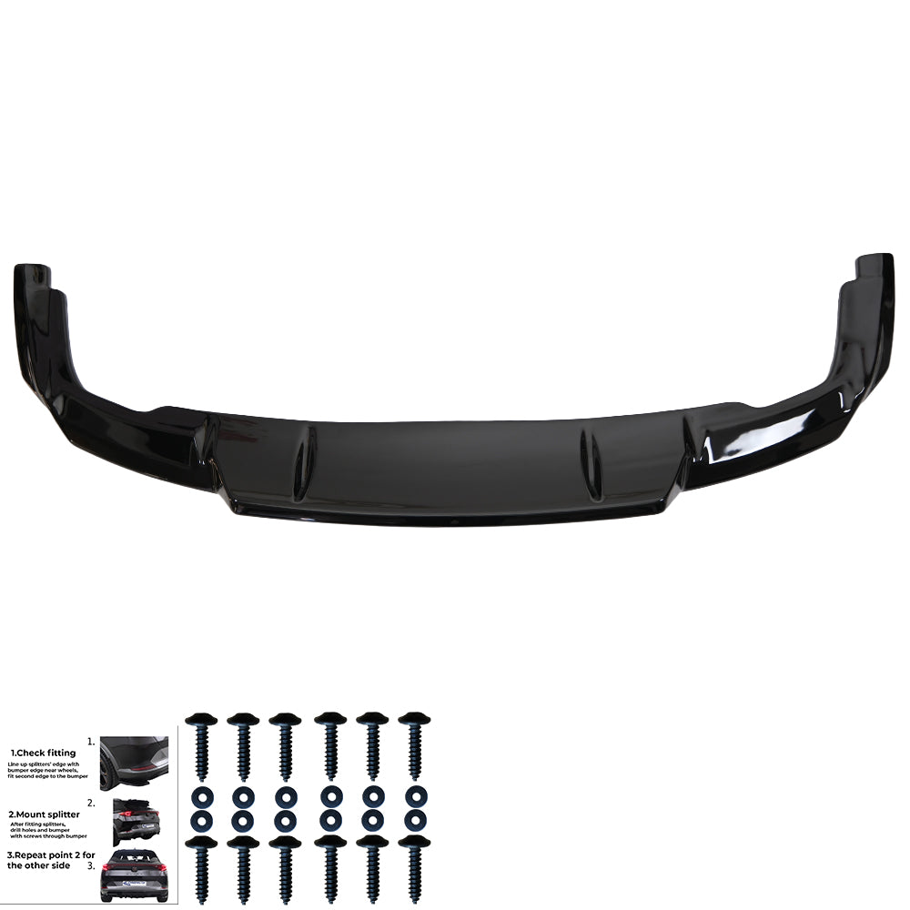 Rear Center Splitter Uyumlu AUDI Q5 S-Line SUV MK2 Makyajlı Kasa 2020-2024