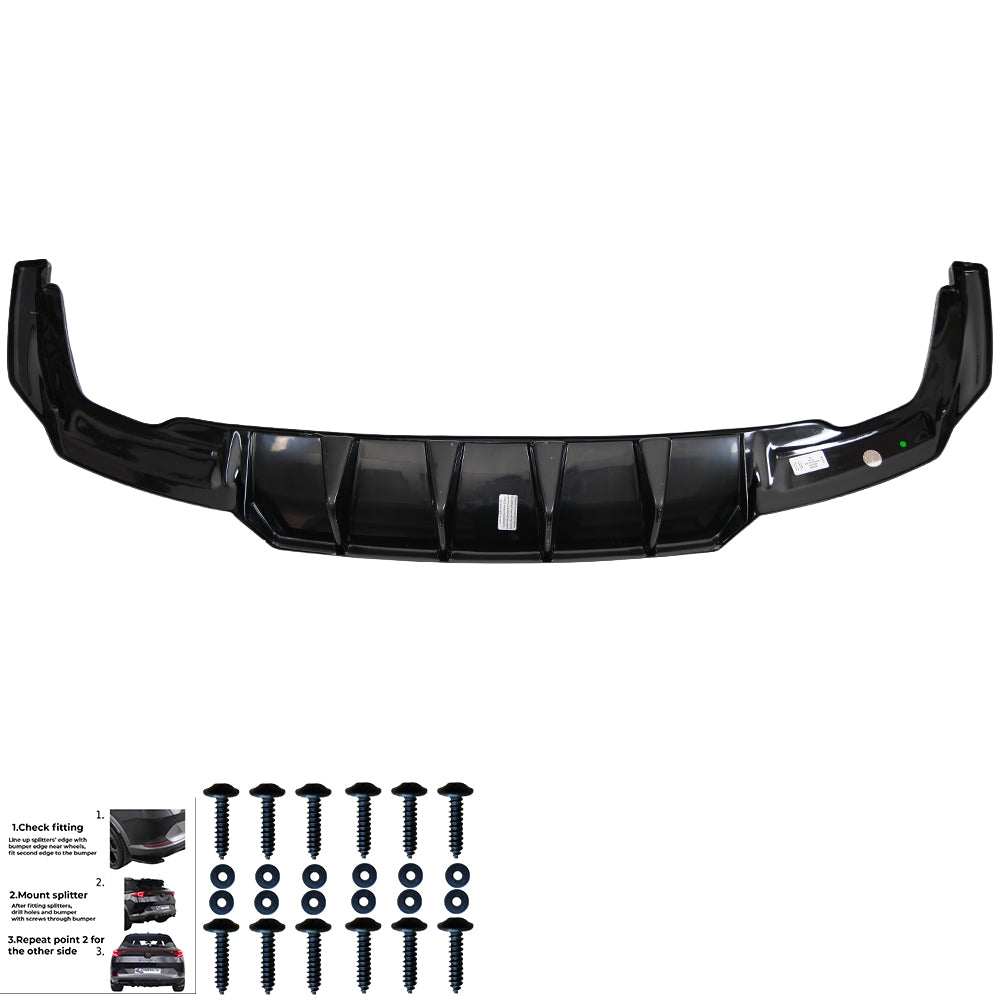 Rear Center Splitter Uyumlu AUDI Q5 S-Line SUV MK2 Makyajlı Kasa 2020-2024