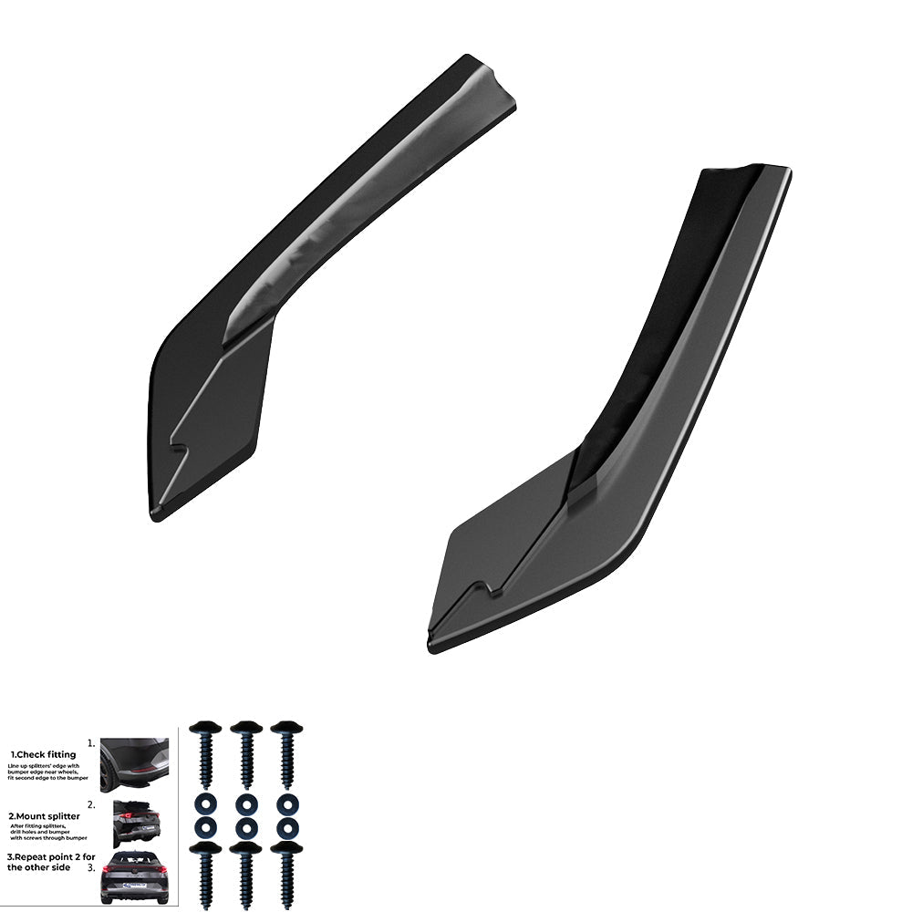 Rear Side Splitters Uyumlu BMW 3 Series M-Pack G20 / G21 2018-2022