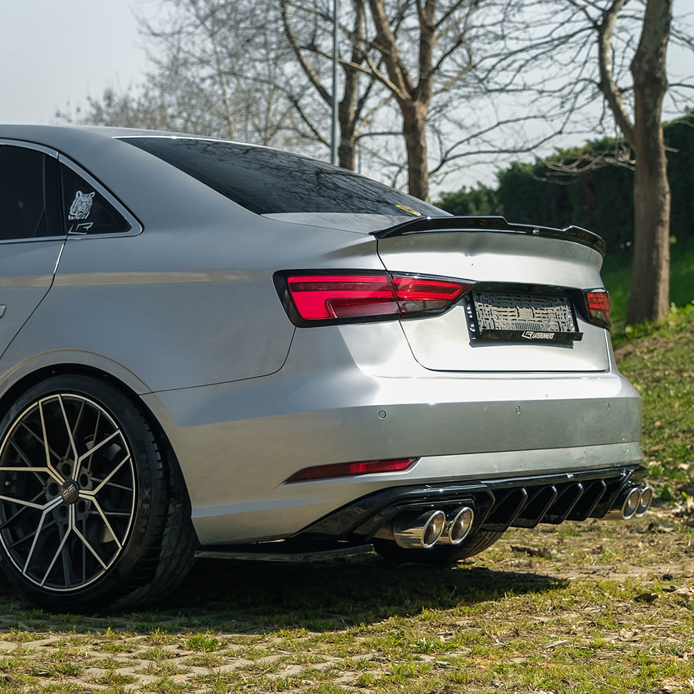 Rear Side Splitters Uyumlu AUDI A3 8V Makyajlı Kasa Sedan 2016-2020
