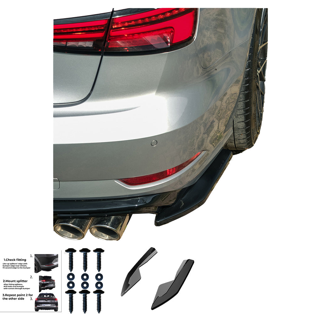 Rear Side Splitters Uyumlu AUDI A3 8V Makyajlı Kasa Sedan 2016-2020