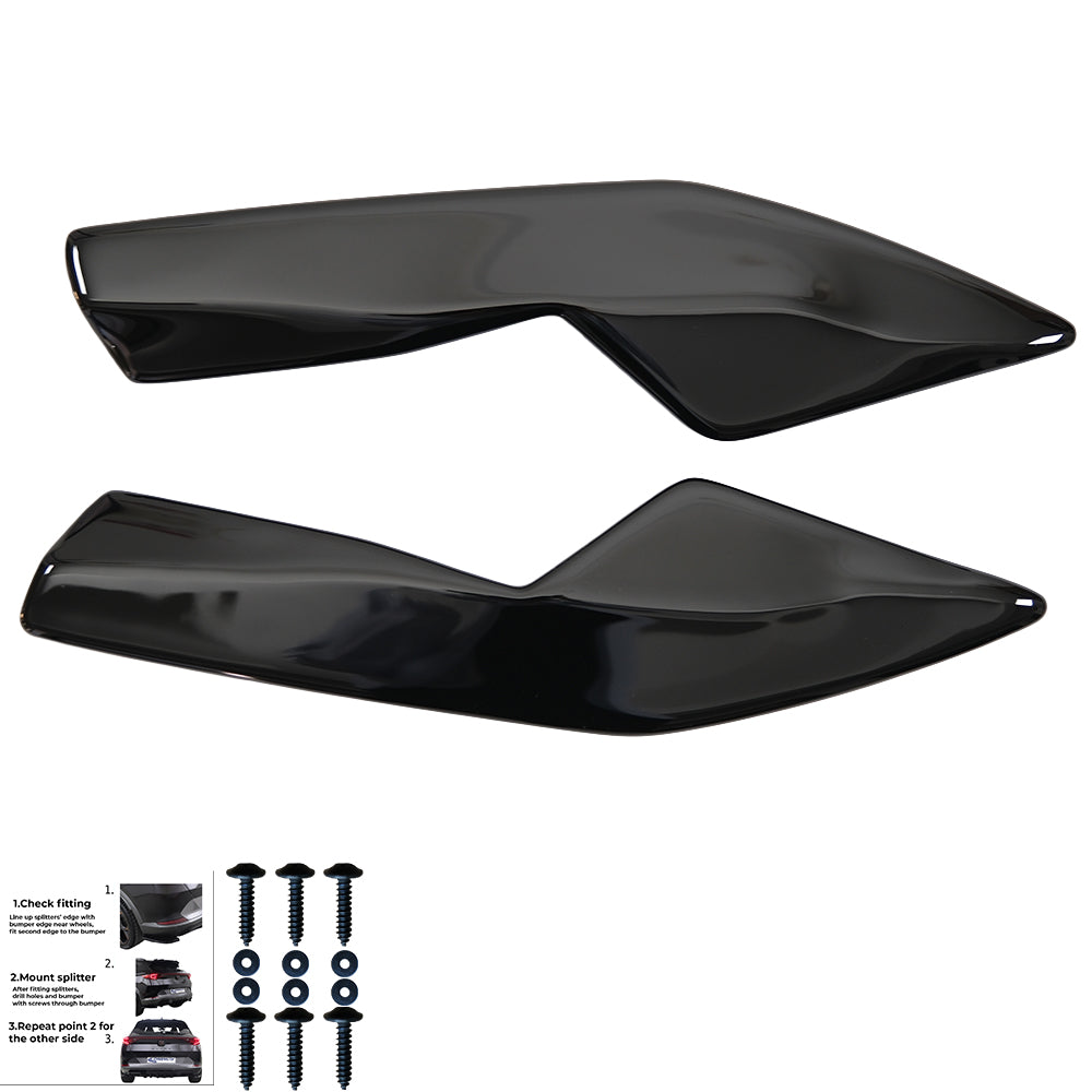 Rear Side Splitters Uyumlu AUDI A3 8V Makyajlı Kasa Sedan 2016-2020