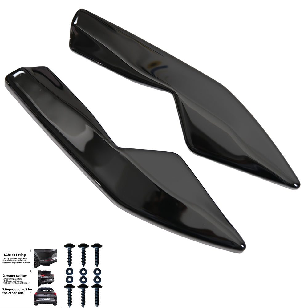 Rear Side Splitters Uyumlu AUDI A3 8V Makyajlı Kasa Sedan 2016-2020