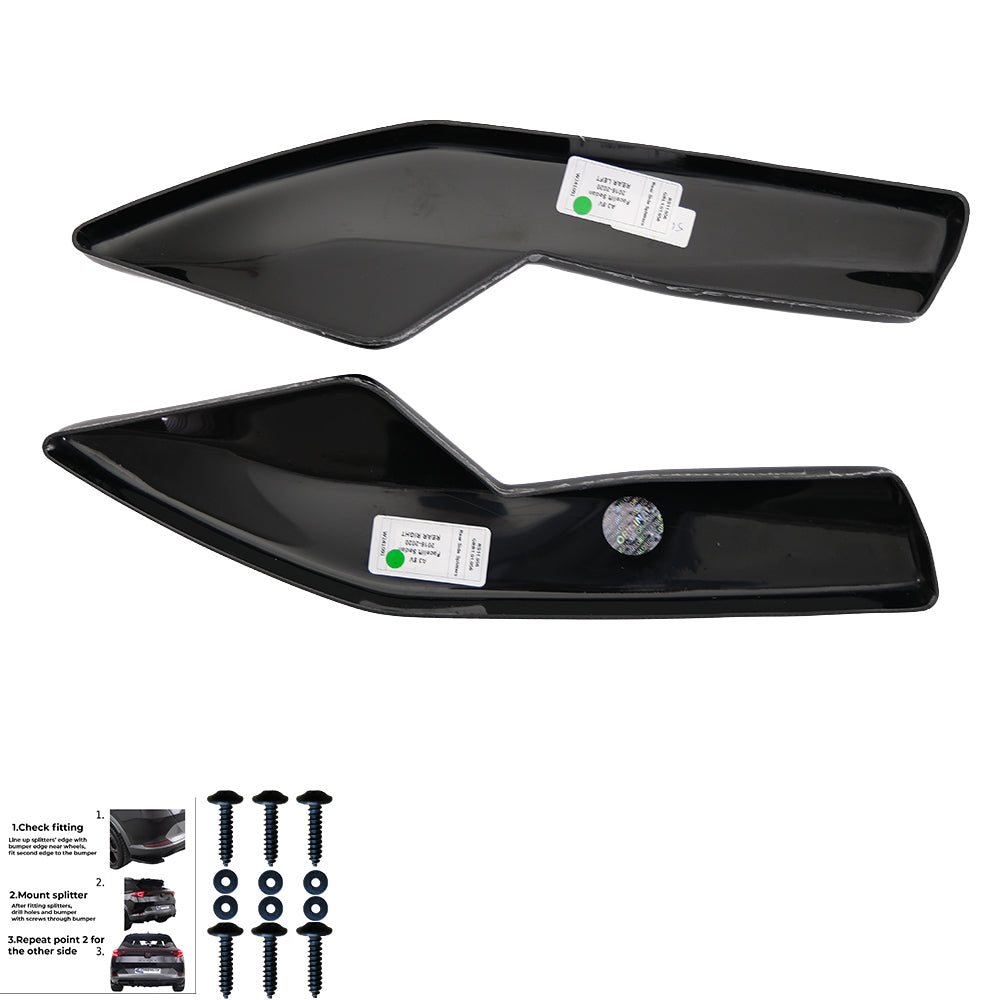Rear Side Splitters Uyumlu AUDI A3 8V Makyajlı Kasa Sedan 2016-2020