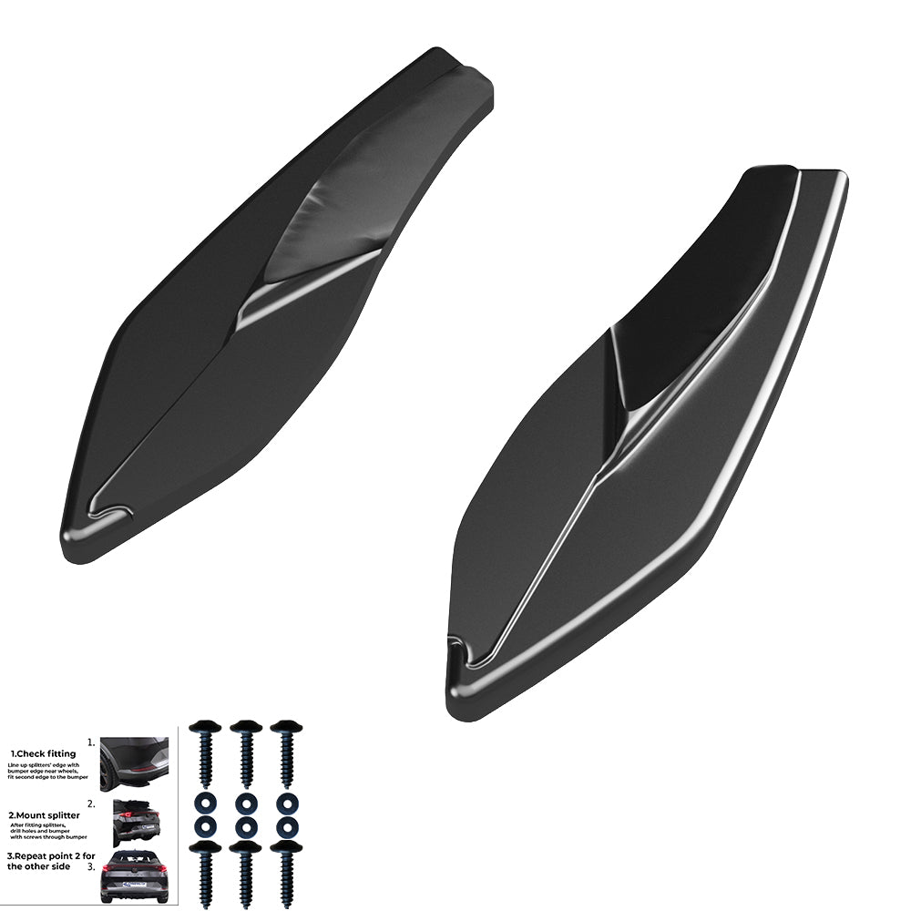 Rear Side Splitters Uyumlu AUDI S3 / A3 S-Line 8Y ( Sportback ) 2020-2024