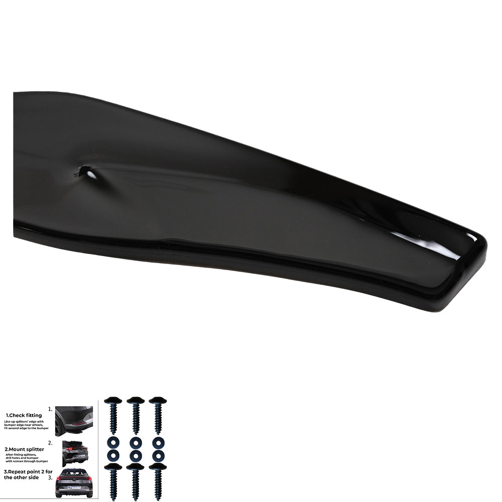 Rear Side Splitters Uyumlu AUDI S3 / A3 S-Line 8Y ( Sportback ) 2020-2024