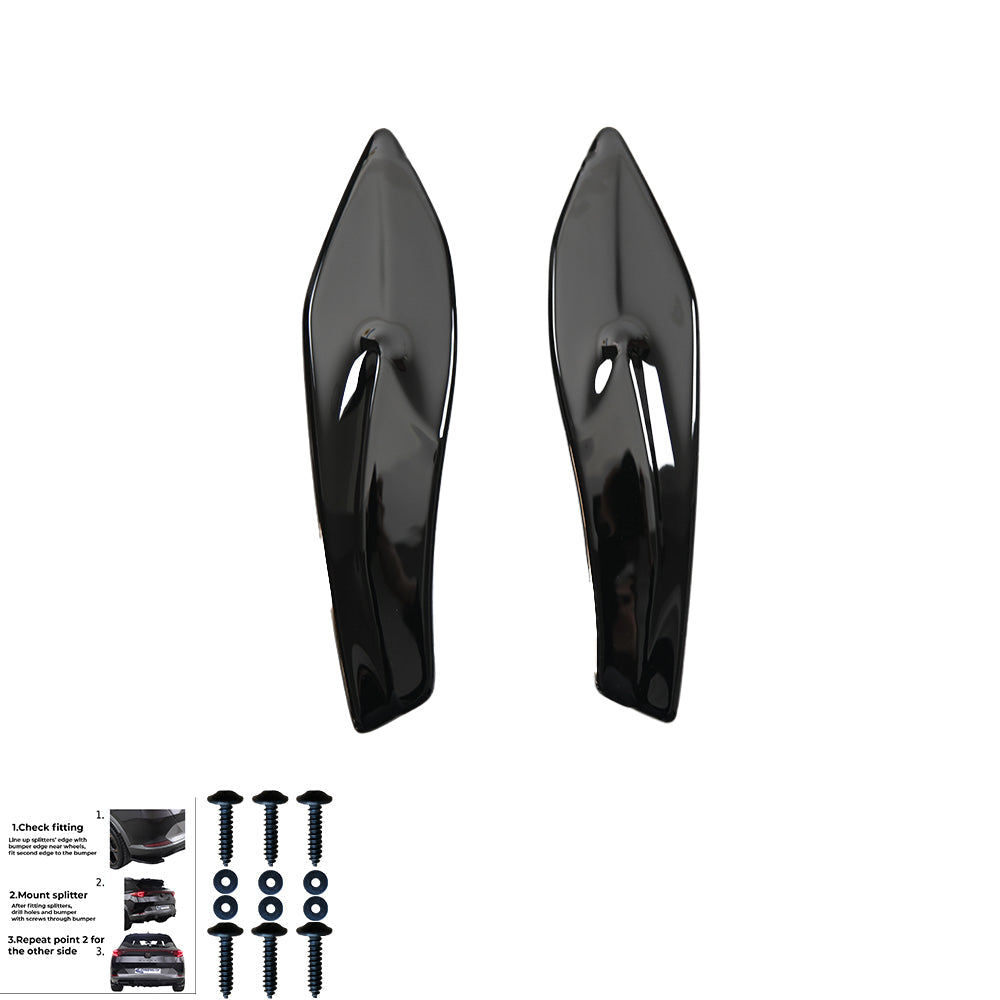 Rear Side Splitters Uyumlu AUDI S3 / A3 S-Line 8Y ( Sportback ) 2020-2024