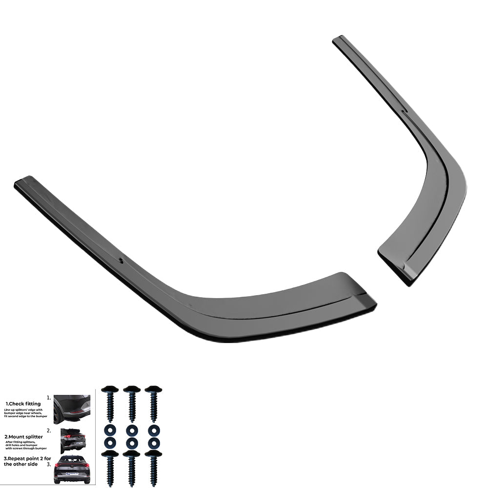 Rear Side Splitters Uyumlu AUDI A4 B9 Makyajlı Kasa 2019-2024