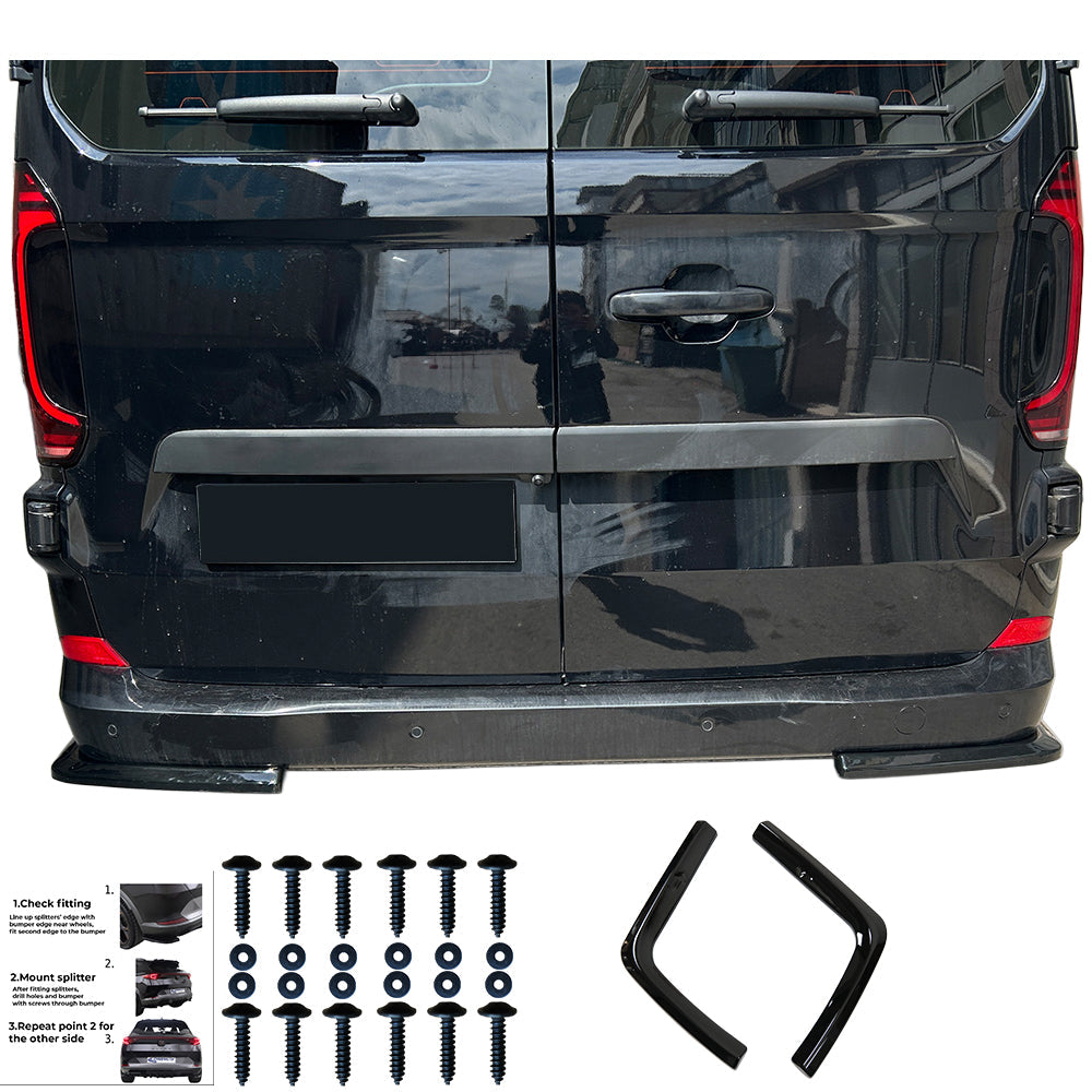 Rear Side Splitters Uyumlu VW VOLKSWAGEN Transporter T7 2024+ / FORD Transit Custom MK2 2023+