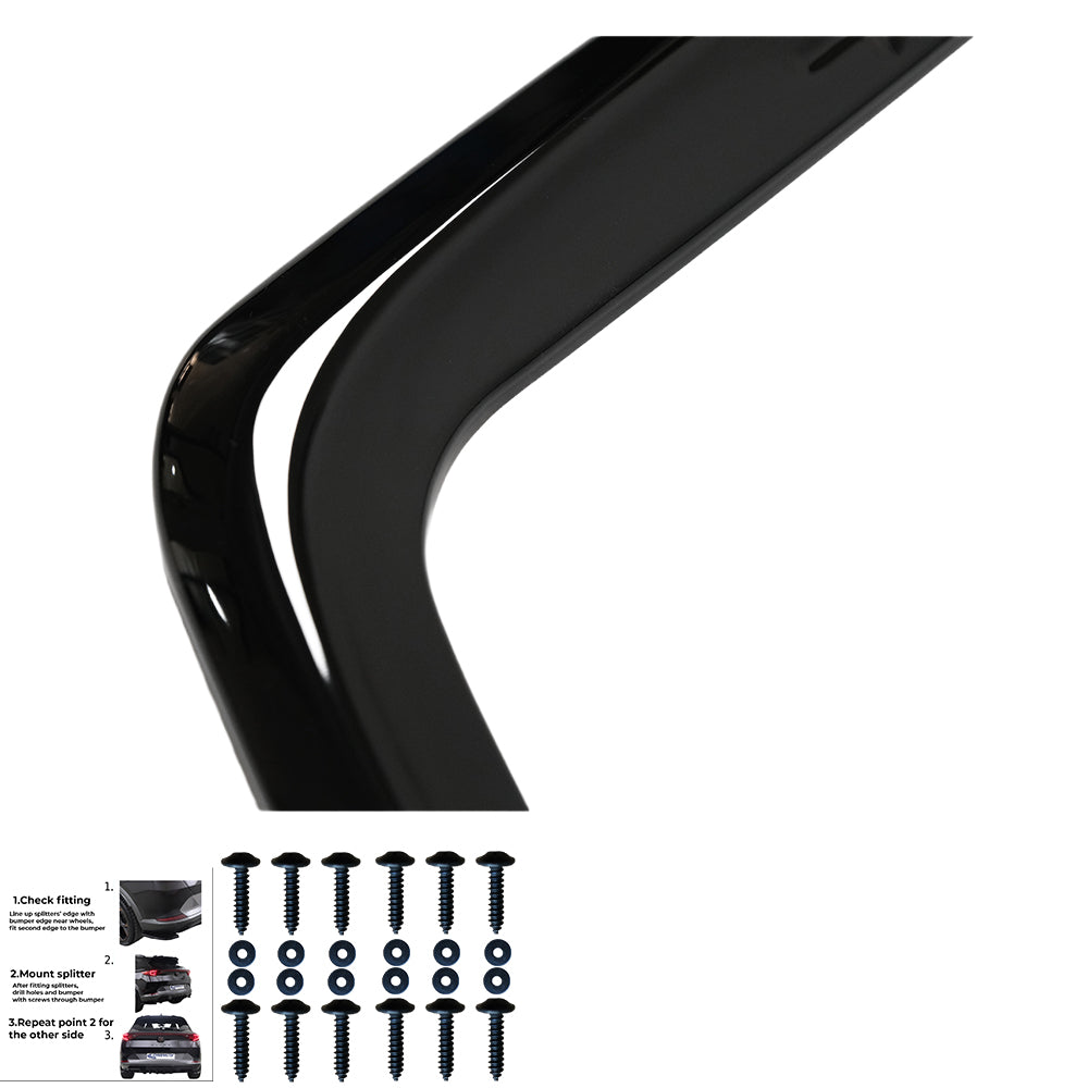 Rear Side Splitters Uyumlu VW VOLKSWAGEN Transporter T7 2024+ / FORD Transit Custom MK2 2023+