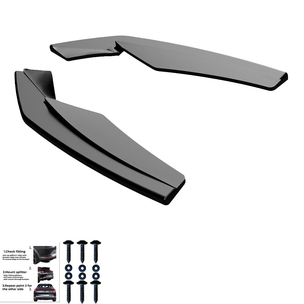 Rear Side Splitters Uyumlu AUDI S3 / A3 S-Line 8Y ( Sedan ) 2020-2024