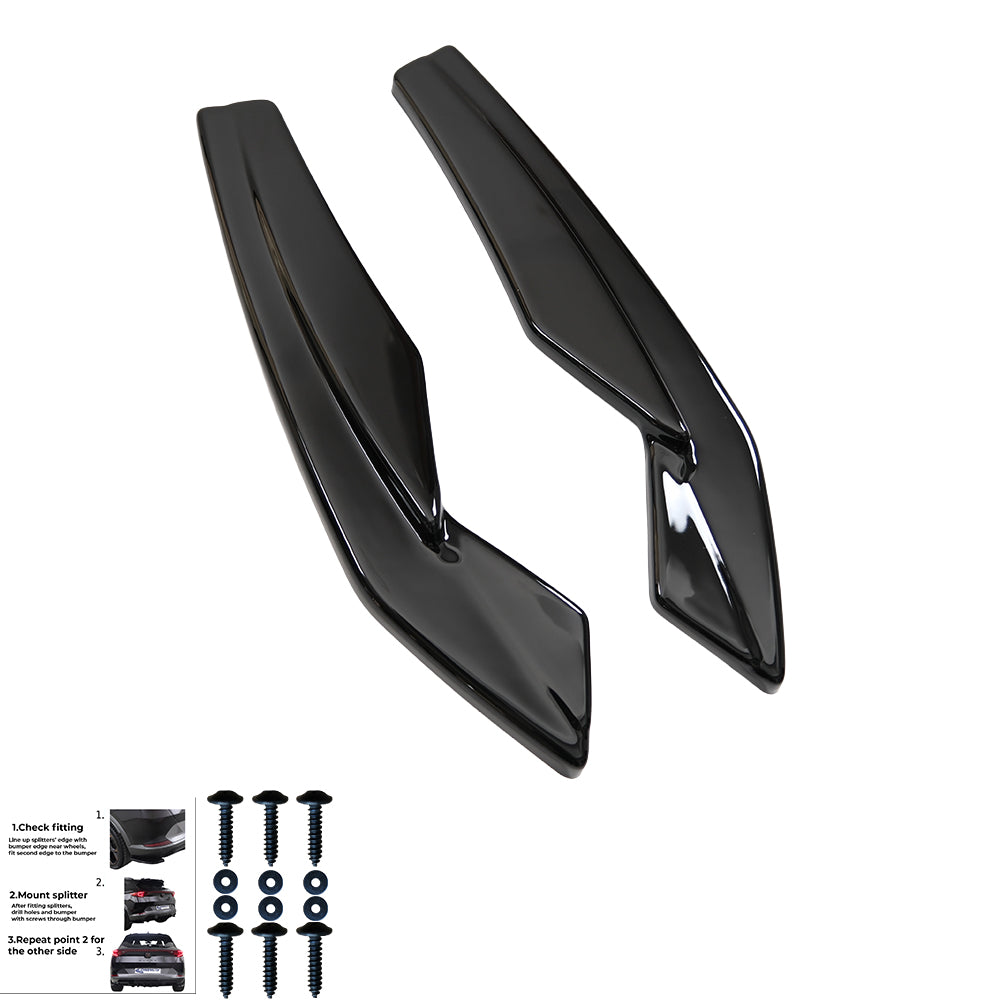 Rear Side Splitters Uyumlu AUDI S3 / A3 S-Line 8Y ( Sedan ) 2020-2024