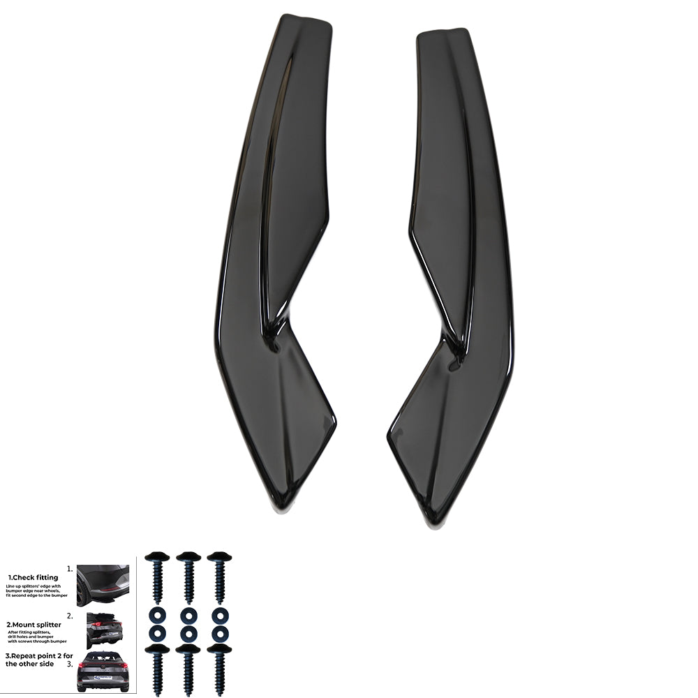 Rear Side Splitters Uyumlu AUDI S3 / A3 S-Line 8Y ( Sedan ) 2020-2024