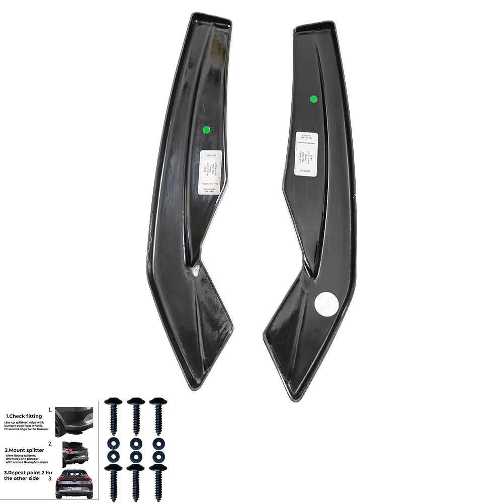 Rear Side Splitters Uyumlu AUDI S3 / A3 S-Line 8Y ( Sedan ) 2020-2024