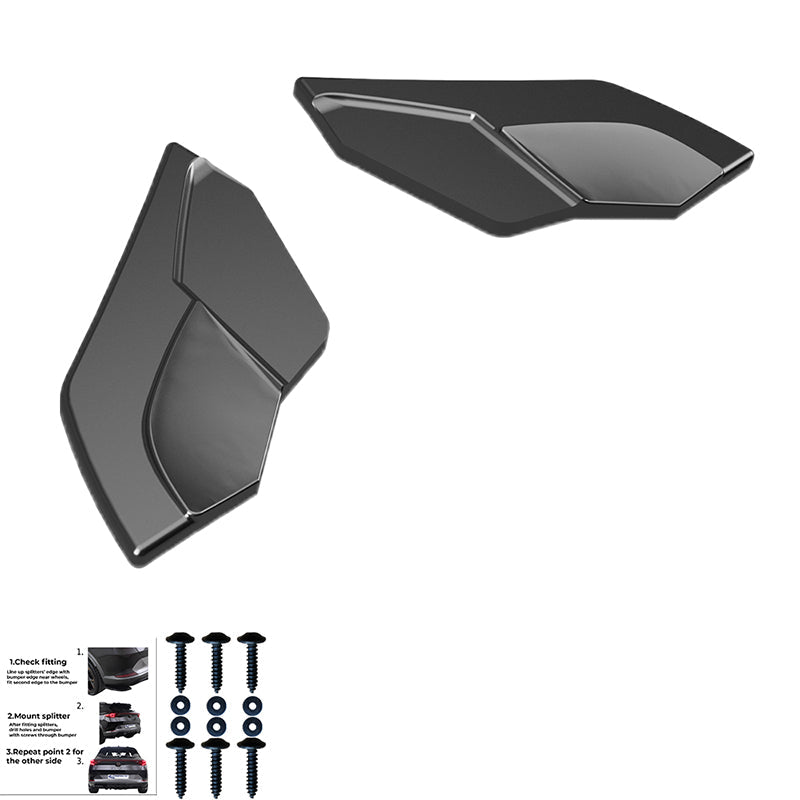 Rear Side Splitters Uyumlu VW VOLKSWAGEN Polo GTI MK5 2009-2014