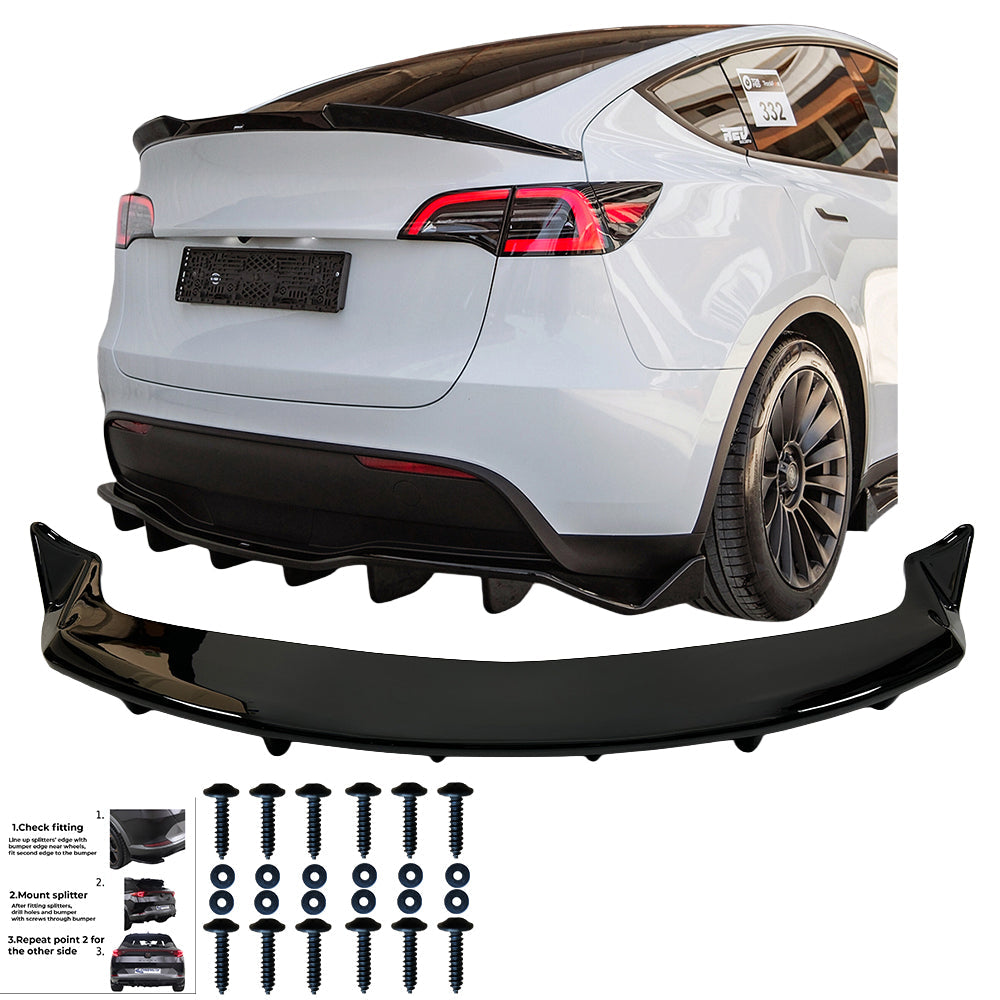 Rear Center Splitter Uyumlu TESLA Model Y 2020-2025
