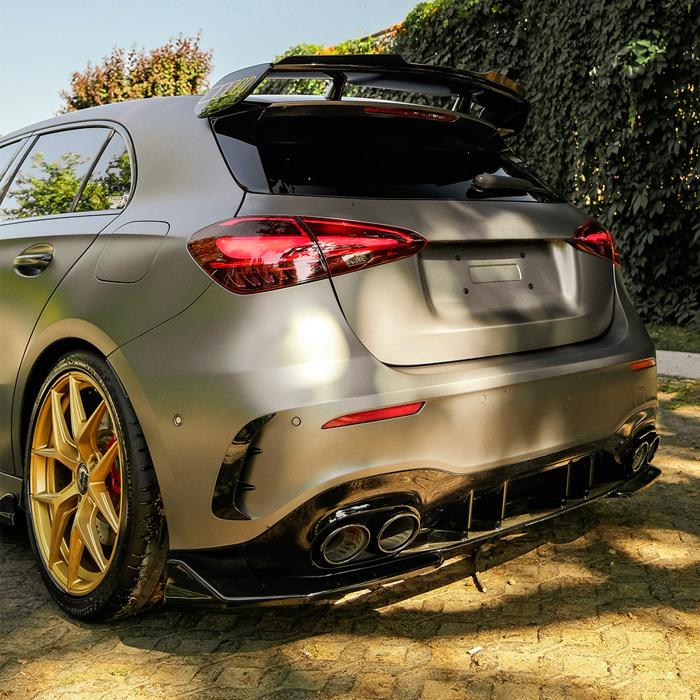 Rear Side Splitters Uyumlu MERCEDES A Class A45 S Aero Pack W177 / W177 Makyajlı Kasa 2019+
