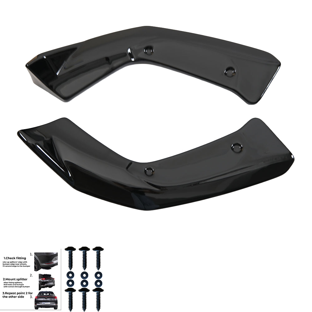 Rear Side Splitters Uyumlu MERCEDES A Class A45 S Aero Pack W177 / W177 Makyajlı Kasa 2019+