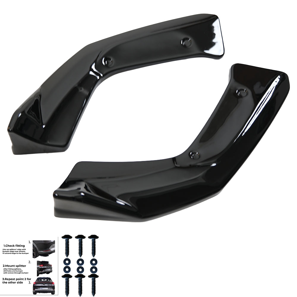 Rear Side Splitters Uyumlu MERCEDES A Class A45 S Aero Pack W177 / W177 Makyajlı Kasa 2019+