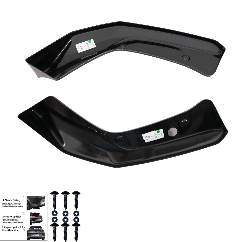 Rear Side Splitters Uyumlu MERCEDES A Class A45 S Aero Pack W177 / W177 Makyajlı Kasa 2019+