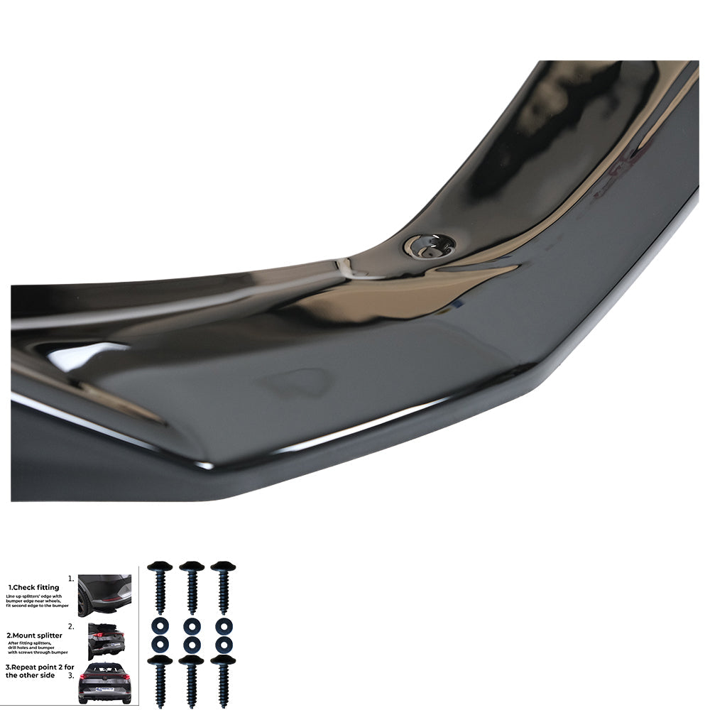 Rear Side Splitters Uyumlu MERCEDES A Class A45 S Aero Pack W177 / W177 Makyajlı Kasa 2019+