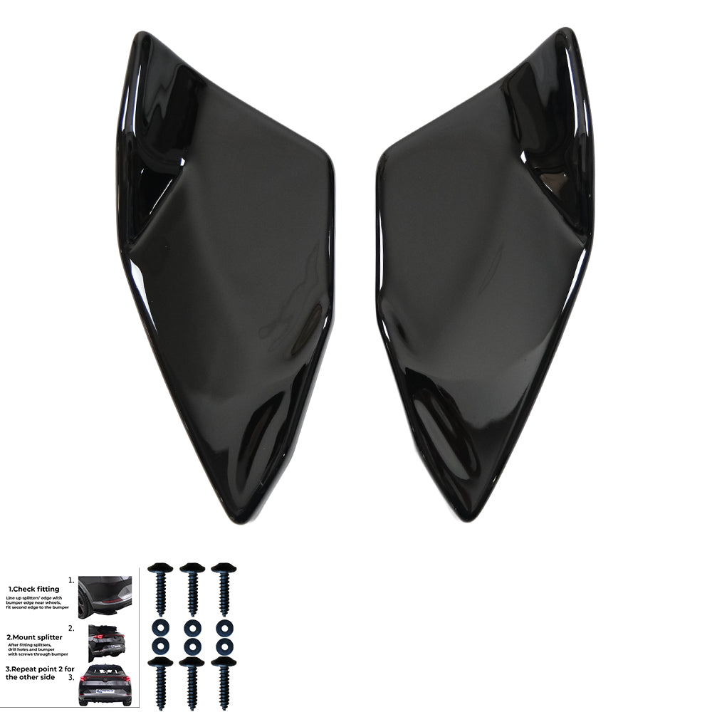 Rear Side Splitters Uyumlu VW VOLKSWAGEN Scirocco R MK3 Makyajlı Kasa 2014-2017