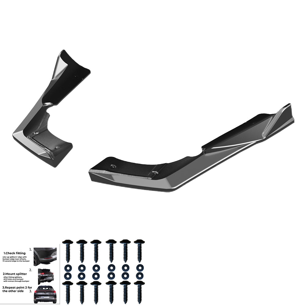 Rear Side Splitters Uyumlu MERCEDES CLA35 / CLA45 Aero Pack C118 2019-2023