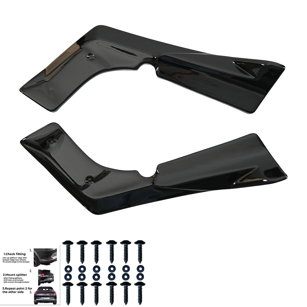 Rear Side Splitters Uyumlu MERCEDES CLA35 / CLA45 Aero Pack C118 2019-2023