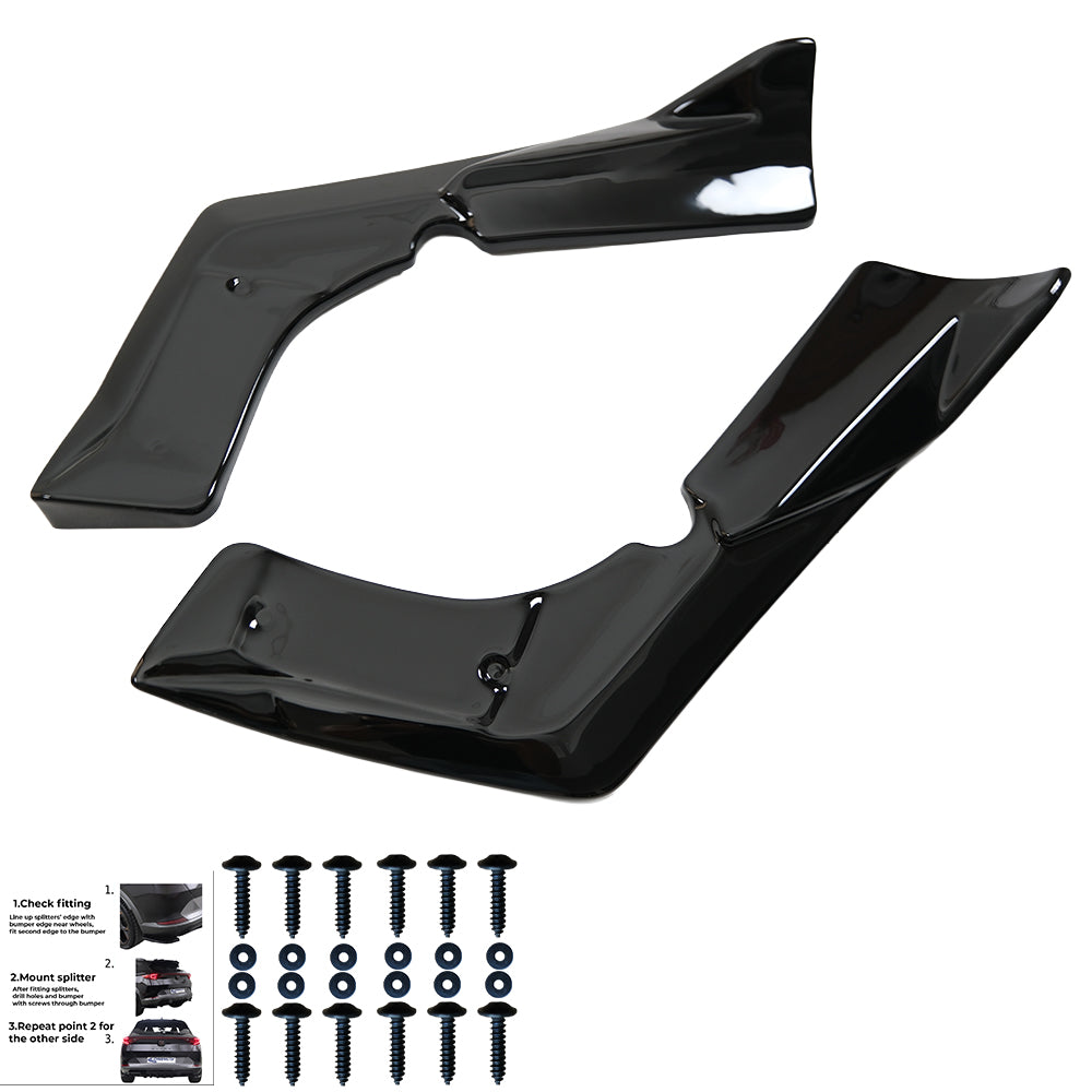 Rear Side Splitters Uyumlu MERCEDES CLA35 / CLA45 Aero Pack C118 2019-2023