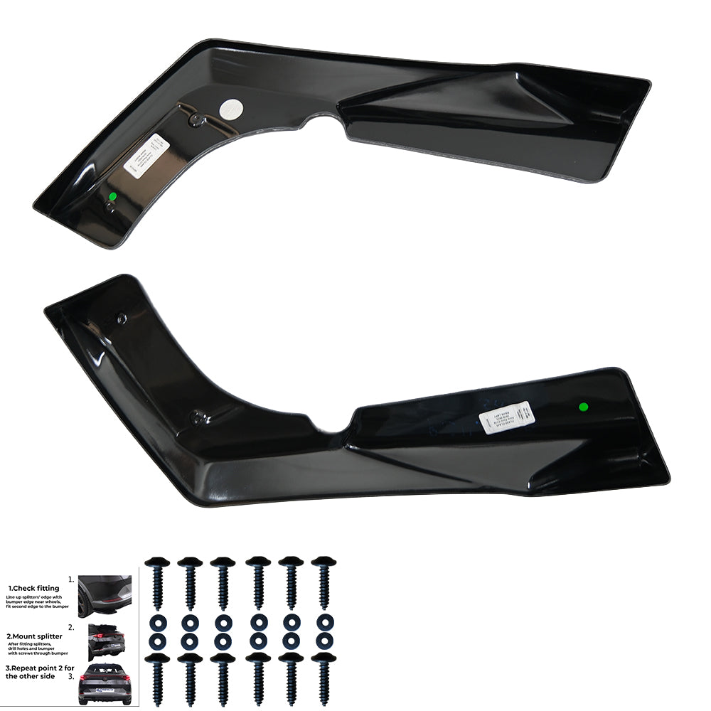 Rear Side Splitters Uyumlu MERCEDES CLA35 / CLA45 Aero Pack C118 2019-2023