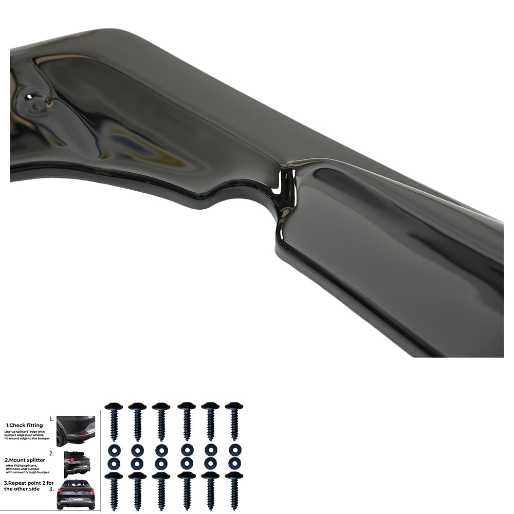 Rear Side Splitters Uyumlu MERCEDES CLA35 / CLA45 Aero Pack C118 2019-2023