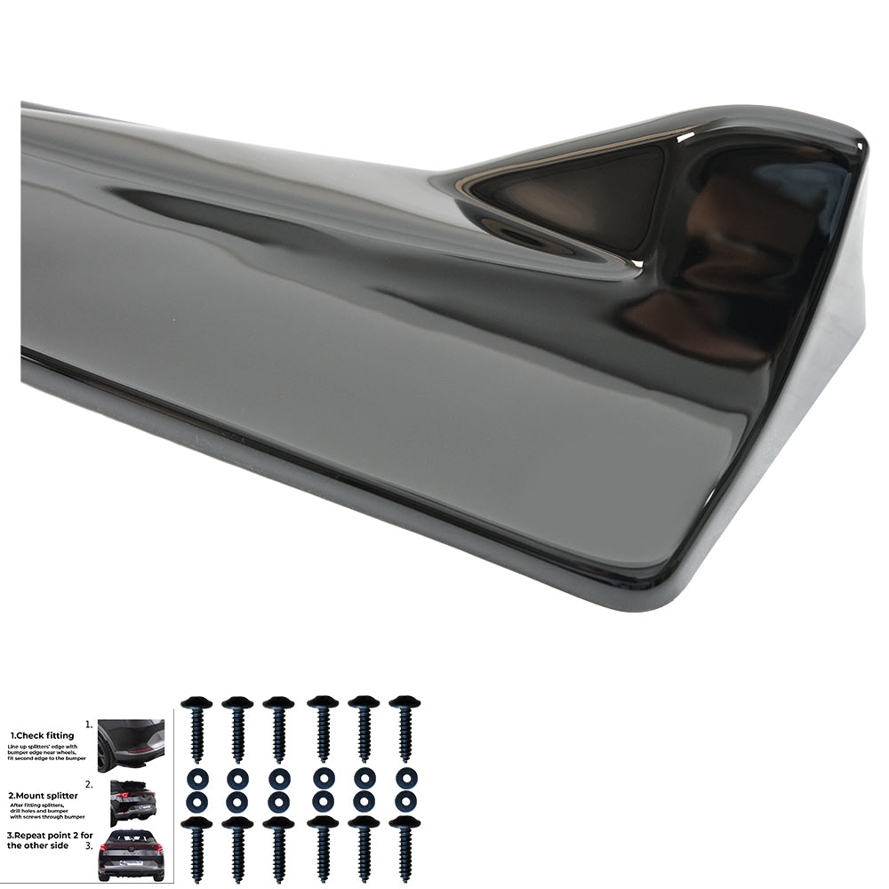 Rear Side Splitters Uyumlu MERCEDES CLA35 / CLA45 Aero Pack C118 2019-2023